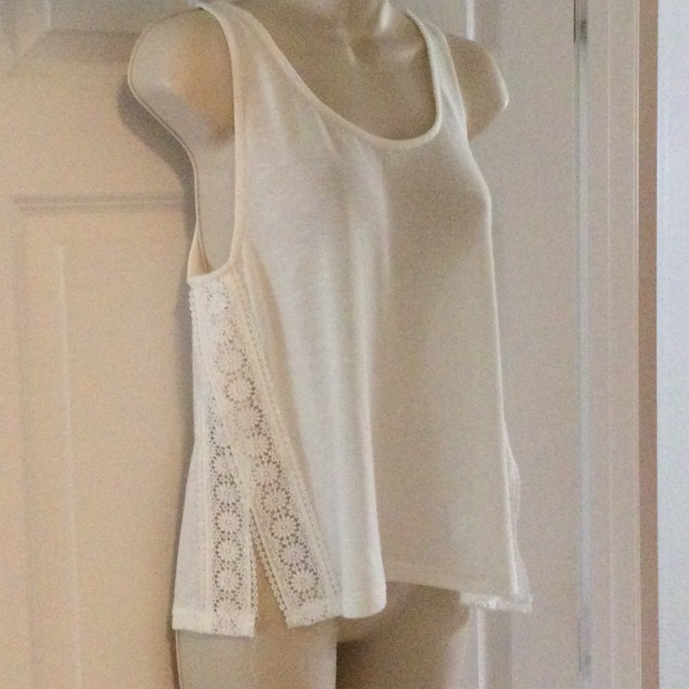 Lace Side Slit Top